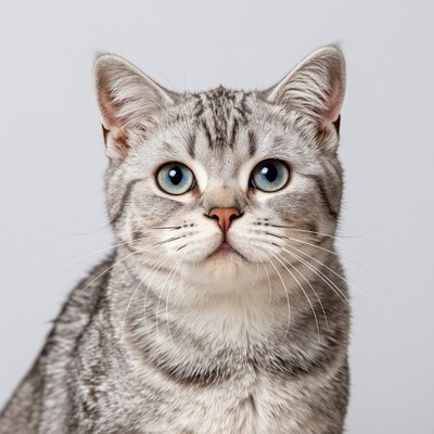 Silver Tabby Cat Portrait