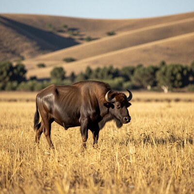 Bison in Grassland