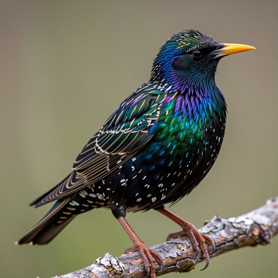 Iridescent European Starling