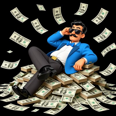 Rich Man with Money
