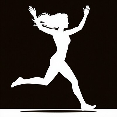 Running Woman Silhouette