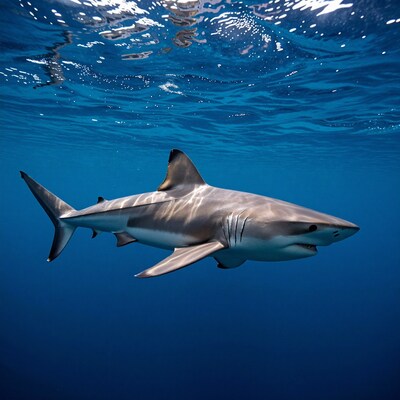 Great White Shark Swimming