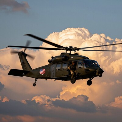 Black Hawk Helicopter in Flight