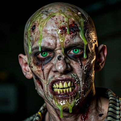 Zombie Man Portrait