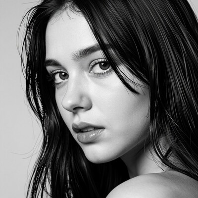 Young woman close-up portrait