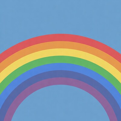 Rainbow Arc Blue Sky