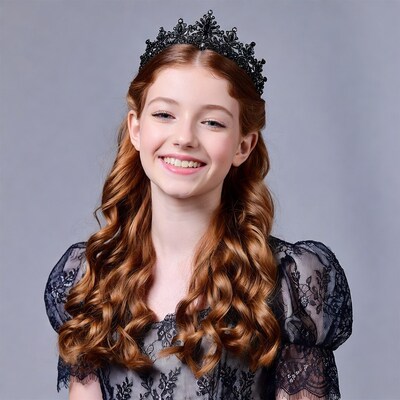 Redhead girl with crown