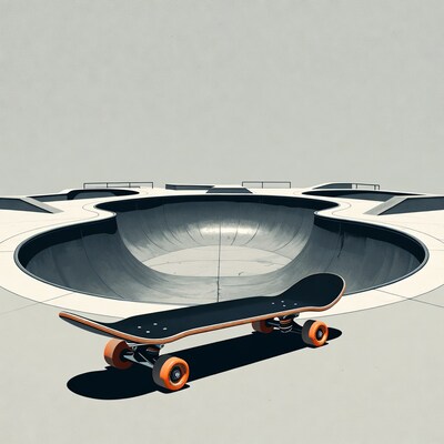 Skateboard at Empty Bowl