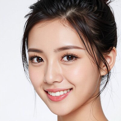 Smiling Asian woman portrait
